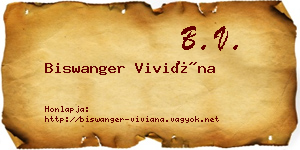 Biswanger Viviána névjegykártya